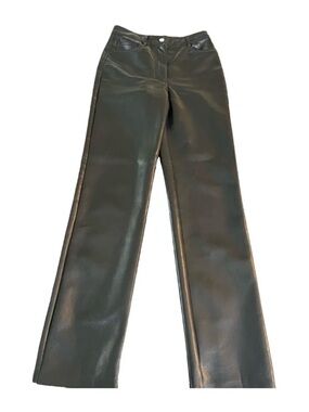 Wilfred Black Faux Leather Flare Jeans